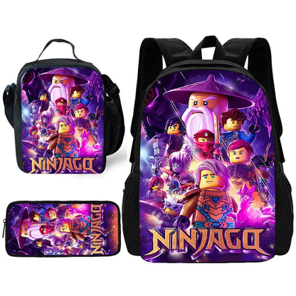 Child School Cool Game NinjagoS-Backpack with Lunch Bags ,Pencil Bags ,School Bags for Boys Girls Best Gift - TZ-46X23A2