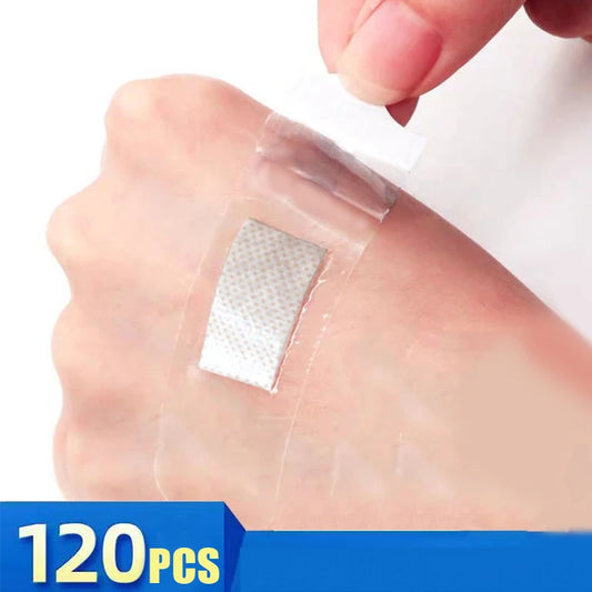 120 Pieces of Waterproof Band-Aid, Transparent, Invisible, Hemostatic, Breathable, Anti-Wear Band-Aid
