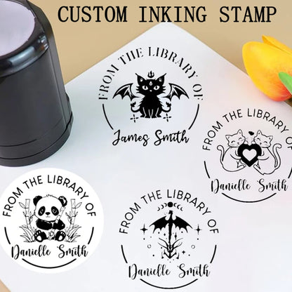 Custom Self-Inking Stamp 25/30/40/50mm Round Logo Design P Personalized Press-type Inking Stamp for Wedding Invitation Envelo