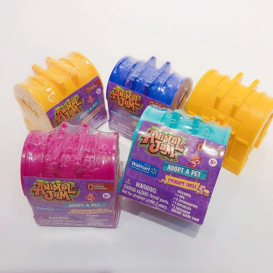Animal Jam Adopt A Pet Treasure Chest Series Blind Box Toy Cute Animal Models Mystery Box Desktop Decorations ren's Gifts