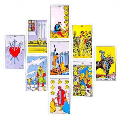 Tarot Cards A 78PCS Tarot Deck English Version Prediction Divination Board Game, Halloween and Christmas Gifts