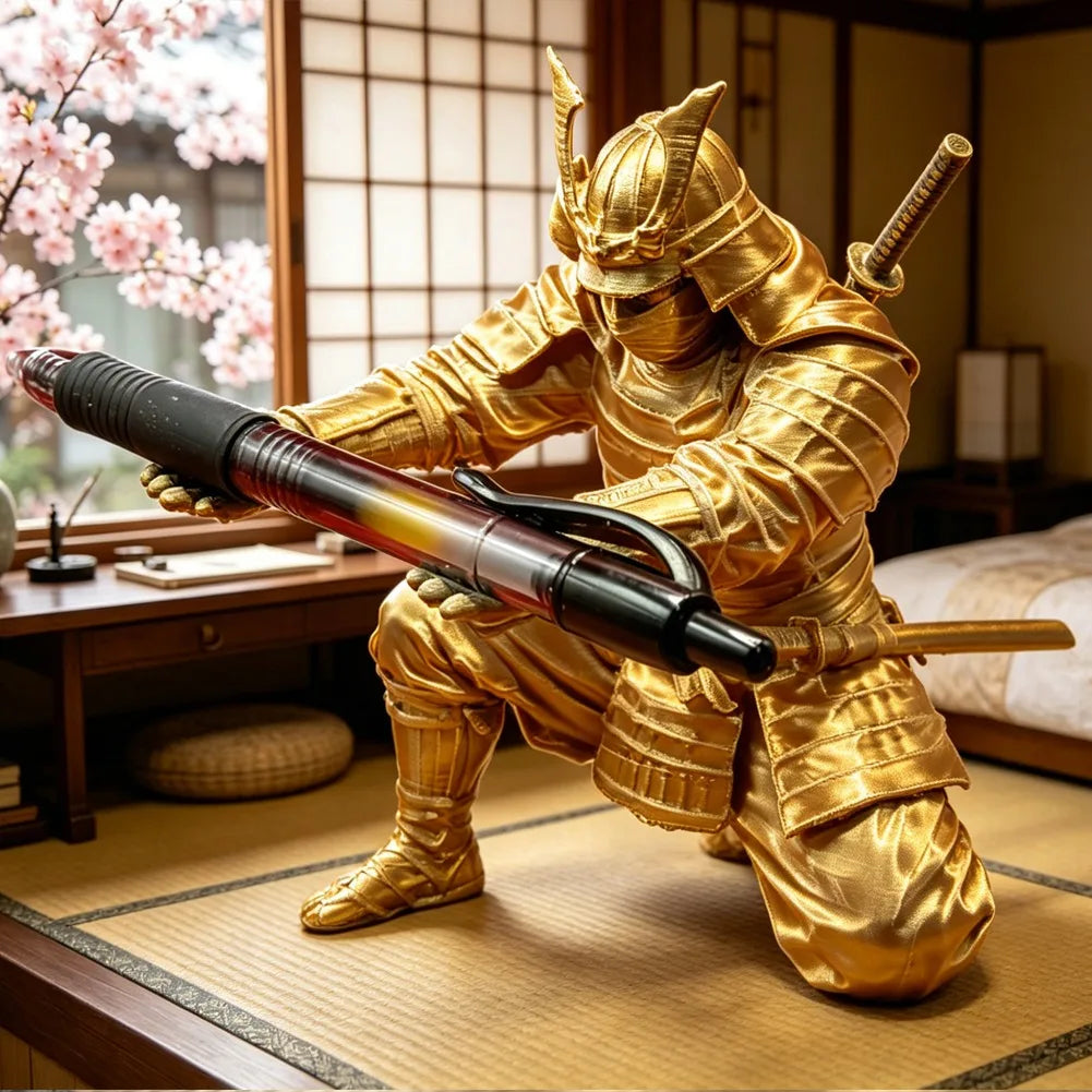Creative Samurai Pen Holder Japanese Warrior Pencil Rack 3D Printed Stationery Organizer Stand Office Ornament Desk Decor Gif