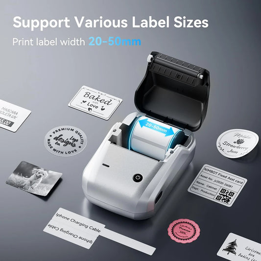 NIIMBOT B1 Portable Thermal Printer With Tapes 2 Inch Adhesive Label Printer Mini Bluetooth Sticker Maker Support Smartphones