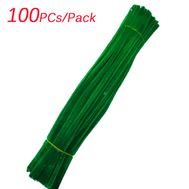 100~1000Pcs Colorful Chenille Rod Pipe Creative DIY Plush Wires Twist Stick Hair Strip Flower Handmade Crafts