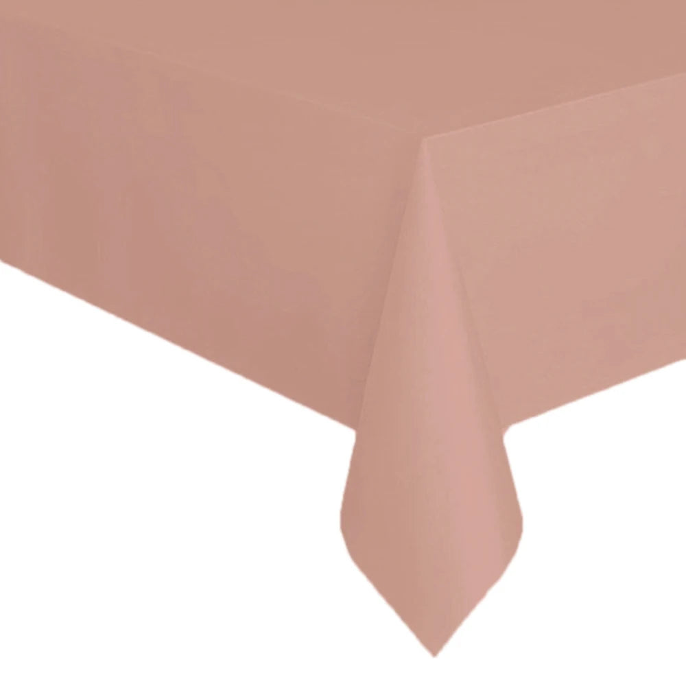Disposable Tablecloth White Black Pink Gold Table Cover Plastic Birthday Wedding Table Cloth Party Dining Table Decoration Fa