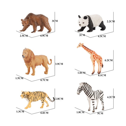 Simulation Plastic Animal Figurines Collection - Marine, Land & Insect Animals Miniature Set Toy for Kids Gift Playset Model 