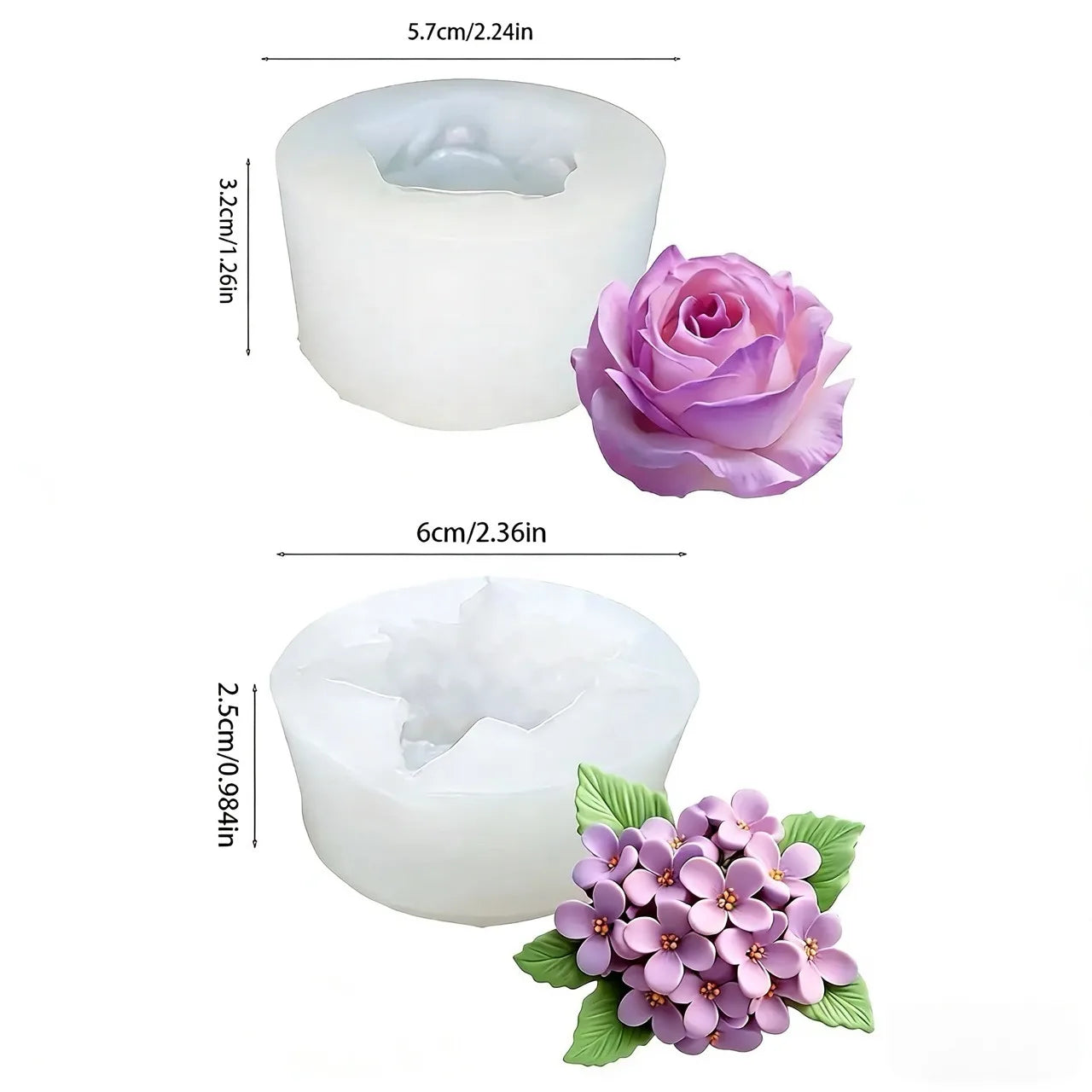 Lotus Flower Silicone Mold，For resin crafting - Suitable for candles、DIYCrafts、Valentine's Day、Mother's Day、Christmas Decorat