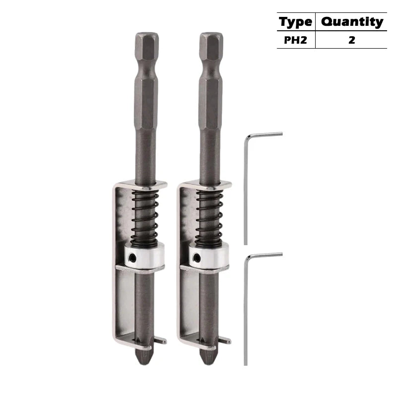iLMH Spring-loaded Screw Holder Bit, Anti-Drop Screw Fixing Bit Power Tool Accessories, Drill Bit Holder for PH2 T20 T25 Scre