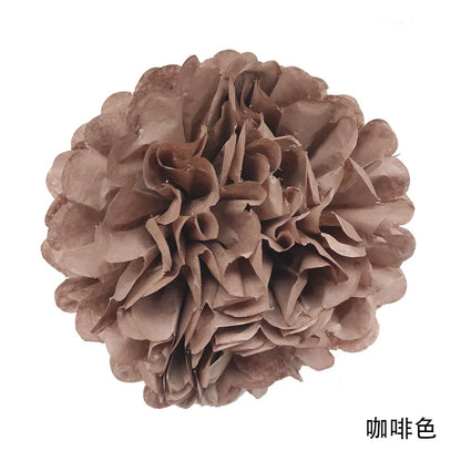 5pcs Wedding Decorative Paper Pompoms Pom Poms Flower Ball Party Home Decor Tissue Baby Shower Birthday Christmas DIY Decorat