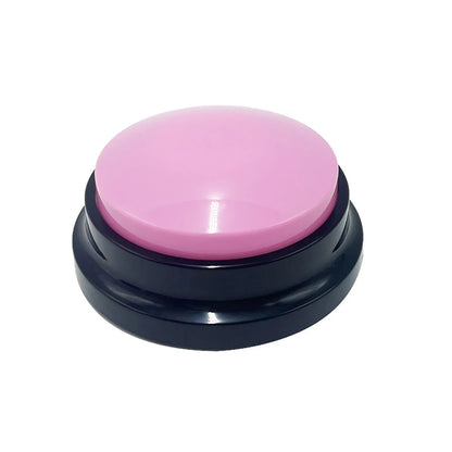 Dog Communication Buttons Voice Recording Button for Pet Training Buzzer Record Playback Funny Gift for Talking Pet - Pink