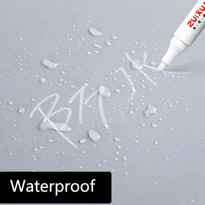 1/3/5 Pcs White Marker Pens 2.0mm Oily Waterproof White Gel Pen DIY Graffiti Sketching Markers Stationery Wrting School Suppl