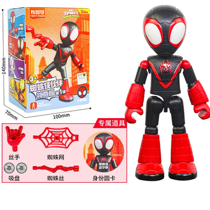 Original Blokees The Amazing Spider-Man Miles Morales Gwen Black Panther Action Figure Blind Box Anime Model Doll Kids Toy Gi