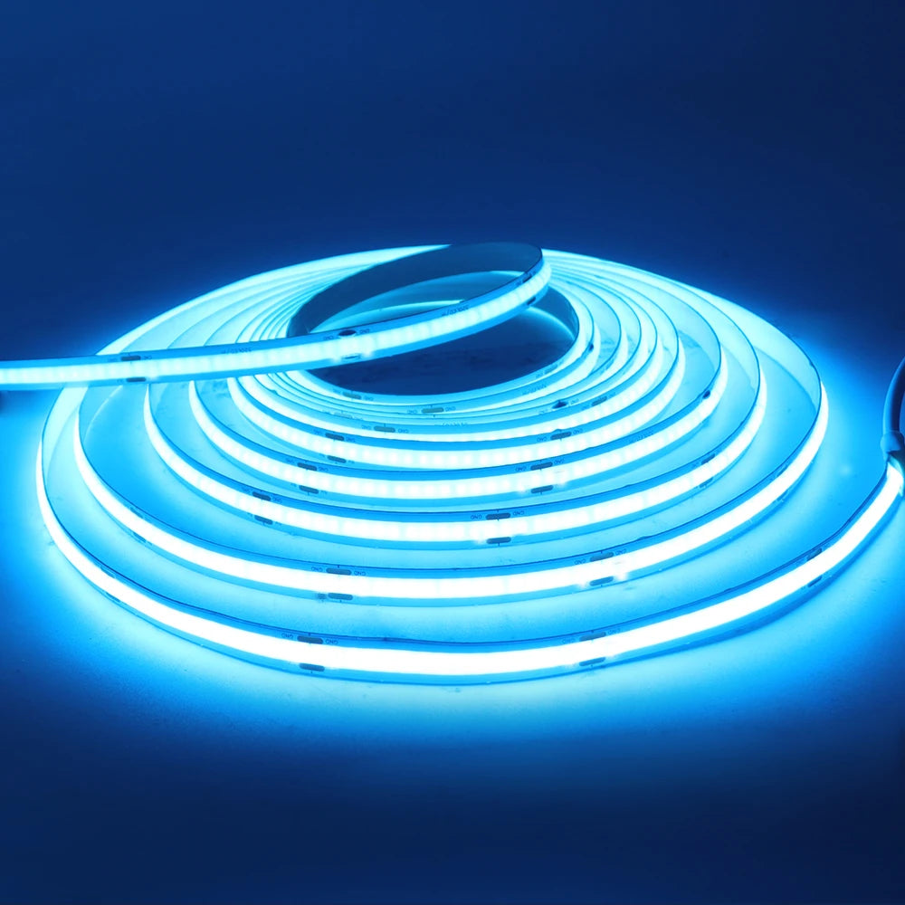 DC 5V USB COB Strip 3MM 5MM 8MM White/Pink/Red/White/Yellow/Ice Blue/Green Flexible Ribbon Rope Home Decor TV Backlight - Ice