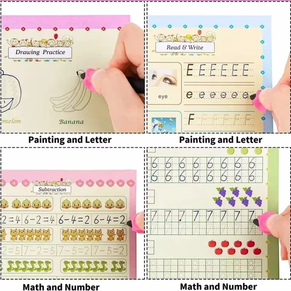 Magical Tracing Workbook Educational Montessori Books for Children Pen Control Training Reusable Calligraphy Copybook for Kid