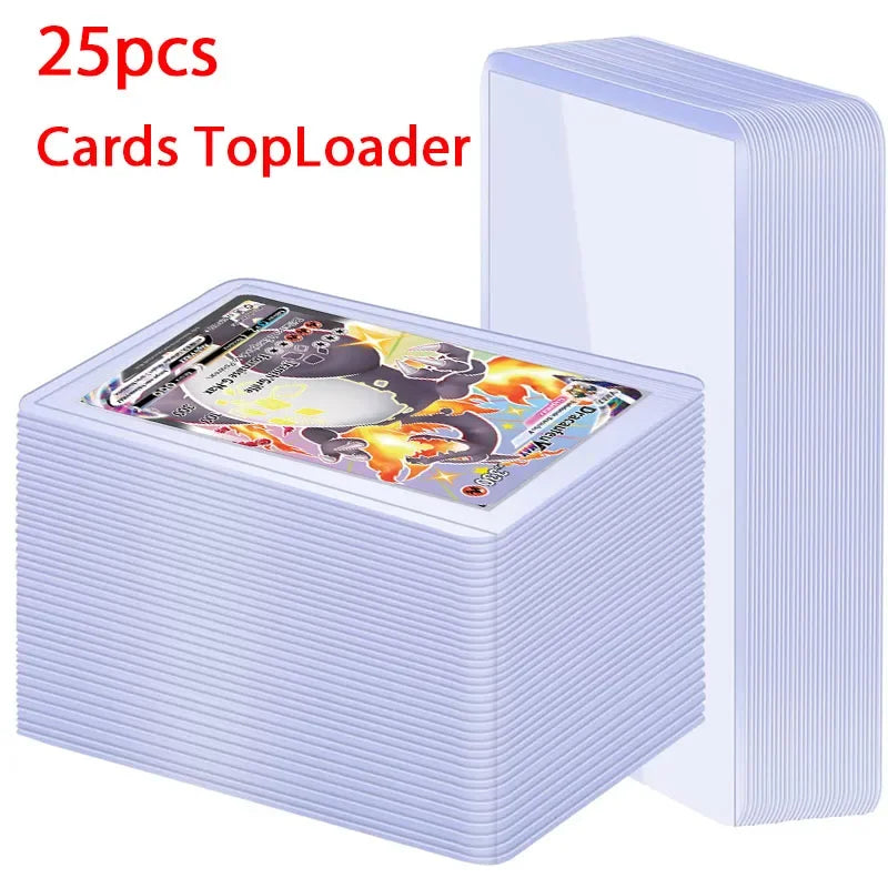 Card Sleeves Holder Game Cards PVC Hard Plastic Toy Top For Protectors Trading Storage Gift 3 x 4inches - 25pcs