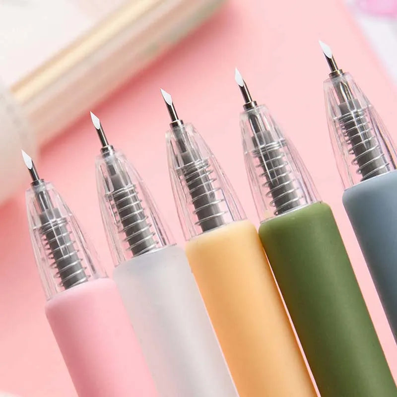 Press Cutter Pen Handwork DIY Washi Tape Cutter Business Stationary Office School Supplies Art Knife