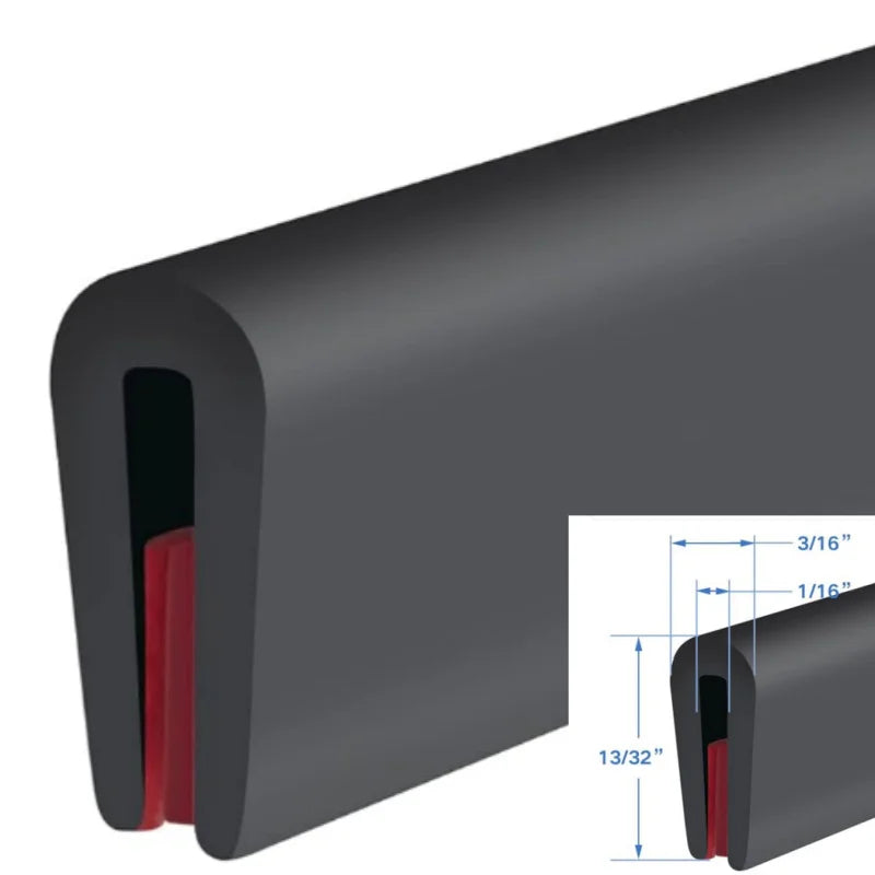 300cm Car Door Edge Protector Strip Trim U-Shape Rubber Guard Seal Anti Oil Seal Edge Shield Encloser Car-Styling