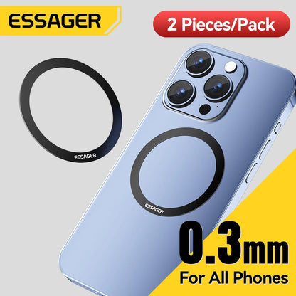 Essager 2PCS Magnetic Metal Ring for Magsafe iPhone 15 14 13 12Pro Android