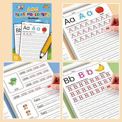 26 Alphabet Practicing Uppercase and Lowercase Letters English Coloring Book Pen Control Training Handwriting Practice Book