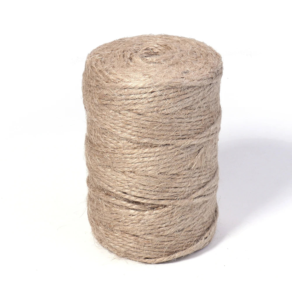 100Meters Natural Jute Rope String Ribbon Crafts DIY Vintage Jute Cord Twine Thread Sewing Gift Party Wedding Home Decoration