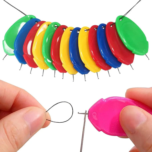 6Pcs Needle Threader Stitch Insertion Tool for Sewing Machine Plastic Wire Loop for Needles Needleswork Threader Sewing Gadge