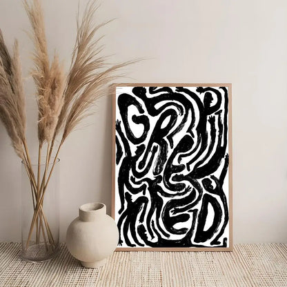 Art R-Retro Abstract Nourishing Soul Poster Premium Art Wall Decor, Simple Ornament for Living and Leisure Areas