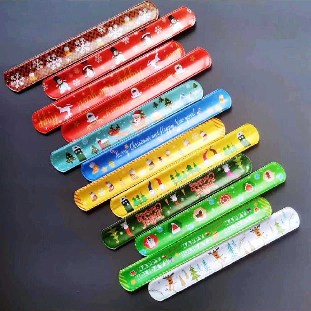 20/50Pcs Halloween Christmas Pattern Wristband Decoration Toys Kids Birthday Party Gifts Pinata Filler New Year's Party Favor
