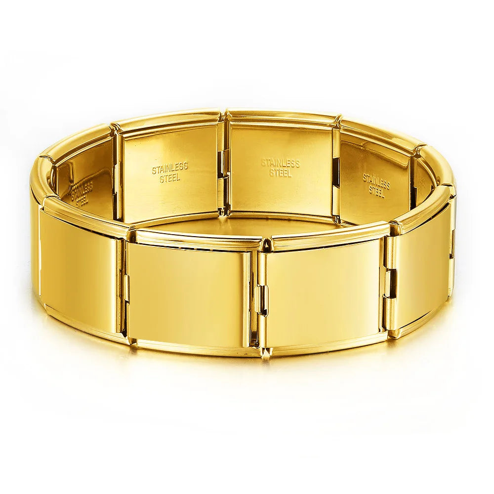2025 Fashion Functional Elastic Bracelet Modular Bulk Italian Charms Links Fit Bracelet Stainless Steel Jewelry - 20  18cm Go