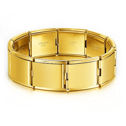 2025 Fashion Functional Elastic Bracelet Modular Bulk Italian Charms Links Fit Bracelet Stainless Steel Jewelry - 20  18cm Go