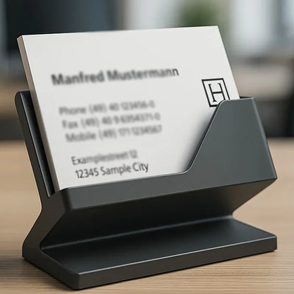1pc Minimalist Business Card Holder, Plastic Desktop Organizer for Storing and Displaying Your Cards - Suitable for Any Size