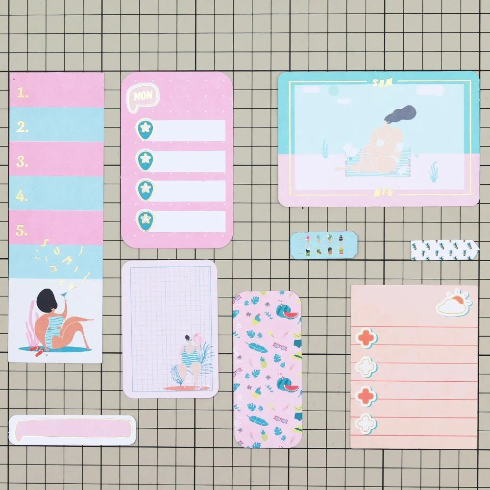 Creative Path 52pcs Journaling Spots Scrapbooking Paper Diecut Shapes Decorative Die Cuts Ephemera For DIY Planner Card Makin