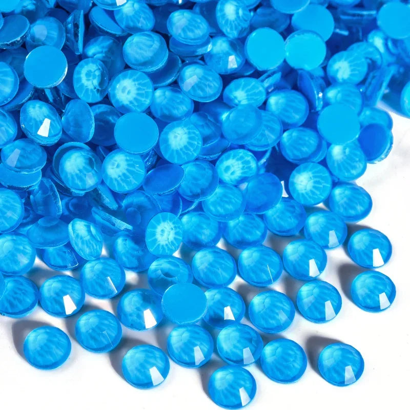 Billow Blue Series Non Hotfix Rhinestones SS6-SS30 Nail Charm Art Flatback Crystals Super Glitter Glass Strass for DIY Craft 