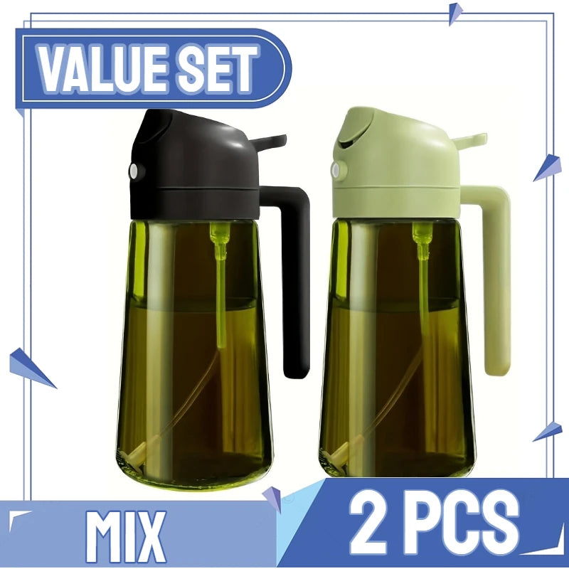 2in1 Kitchen Spray Oil Dispenser Oil Sprayer Polisher Or Only Brush Spray for Air Fryer Salad Grilling Roasting Cooking Kitch