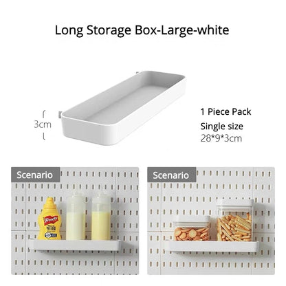 Diy Organizer Pegboard Accessories Pegboard Wall Organizer Panel Shelves For Gamer Room,bathroom,tool house,kitchen Storage R