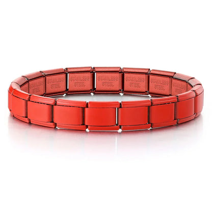 2025 New Men and Women Starry Colors 18 Pieces Italian Charm Fit 9mm Stainless Steel Modular Bracelet Jewelry