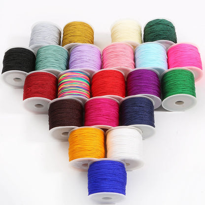 40m/lot 0.8mm Cotton Knotting Macrame Cord Nylon Thread String DIY Beading Braided Bracelet Jewelry Making