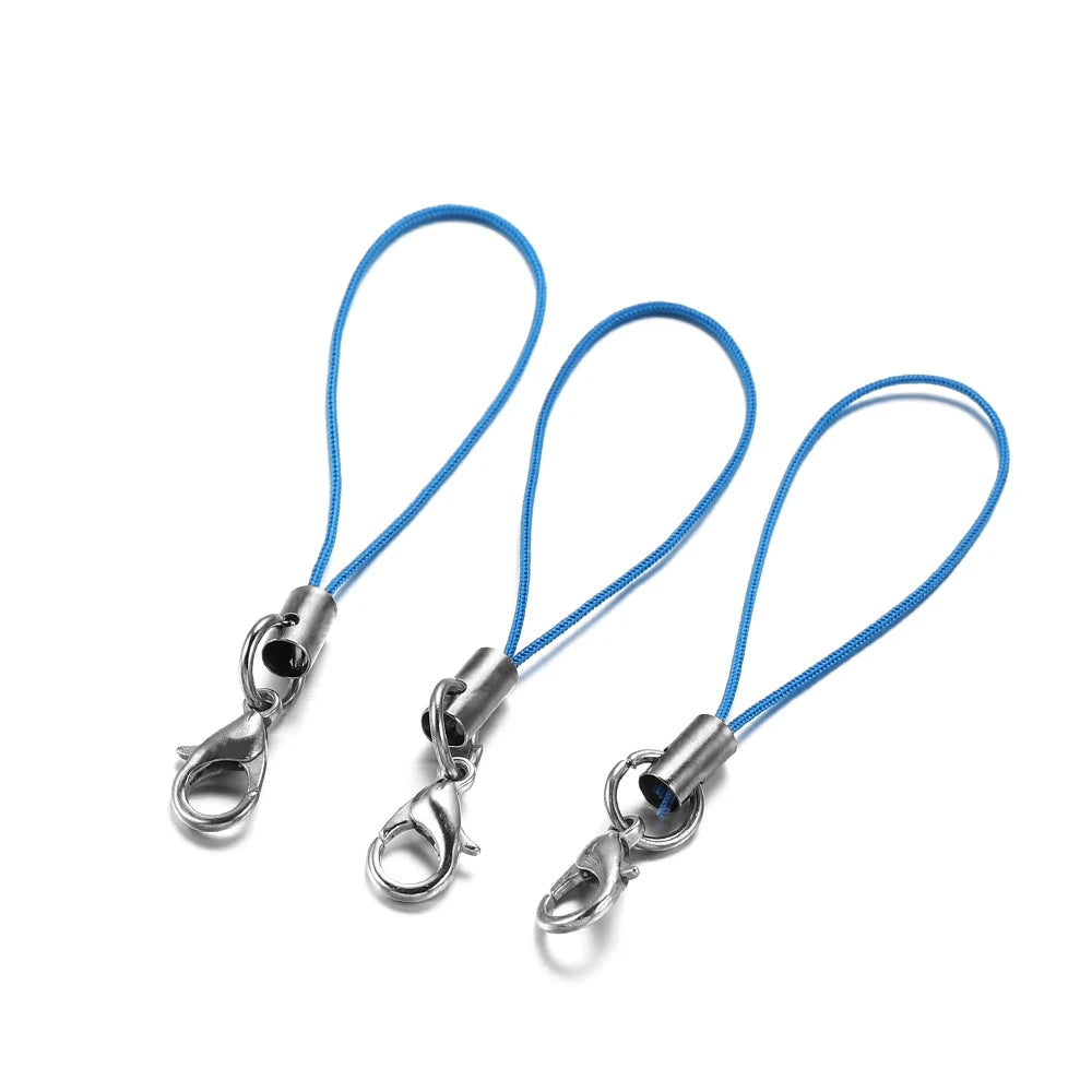 20/50/100Pcs Lanyard Lariat Strap Cords Lobster Clasp Rope Keychain Hooks Mobile Set Charms Keyring Pendant Key Ring Accessor