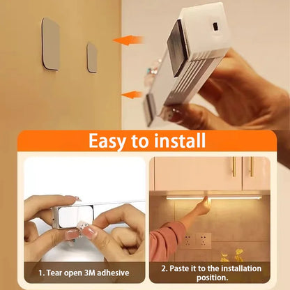 LED Motion Sensor Light Wireless LED Night Light Type C Rechargeable Light