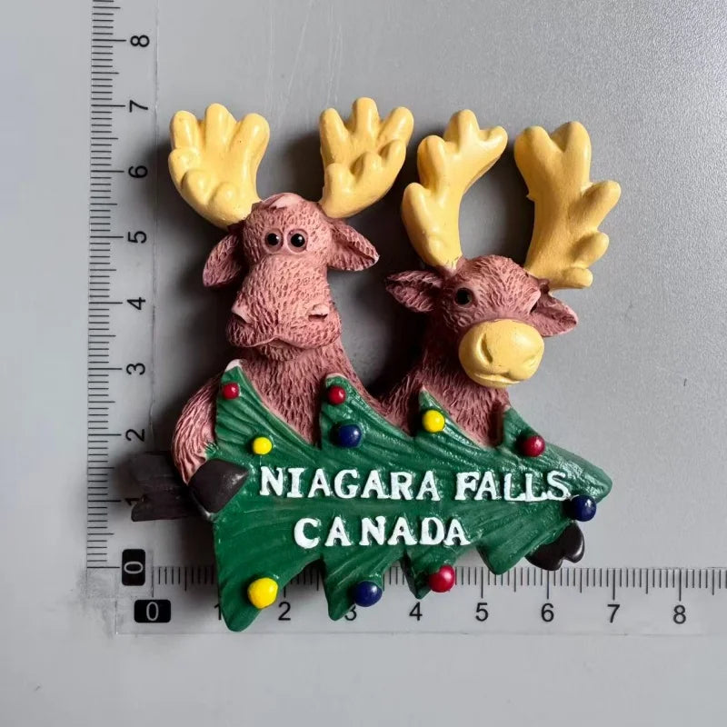 Canada Tourist Souvenir Fridge Magnets Ottawa Victoria Limeau Bridge Vancouver Quebec Toronto Bear Moose Maple Leaf Stickers 