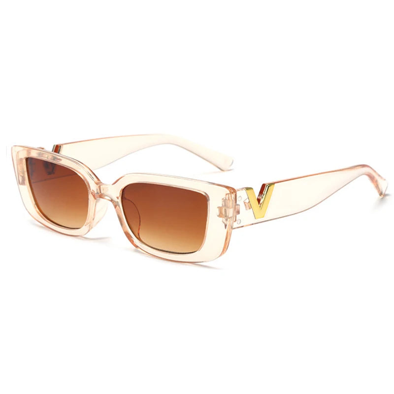 Fashion Rectangle Sunglasses Women Vintage Small Frame Sun Glasses Ladies Classic Black Square Eyeglasses Oculos