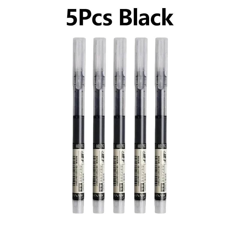 1-20Pcs Needle Type Gel Ink Pens Black/Blue/Red 0.5mm Liquid Ballpoint Pen Students Stationery School Office Writing Tool - 5