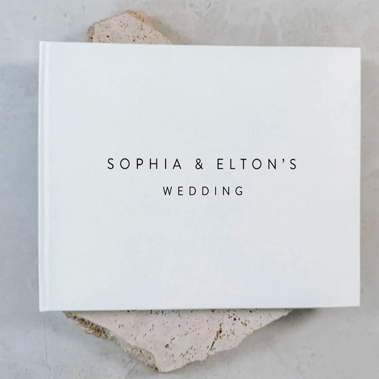 Personalized Wedding Guest Book For Engagement Bachelorette Party Birthday Bridal Shower Keepsake Book Horizontal Signature B
