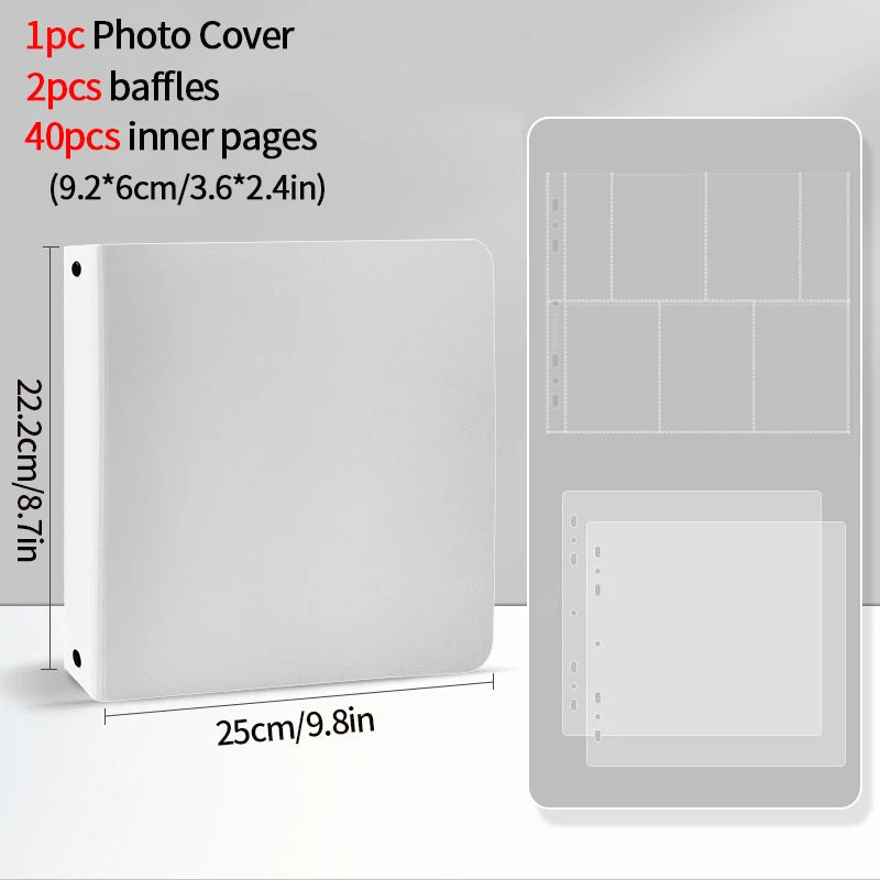 5 Pockets Binder Photocards Holder Photo Card Binder Idol Card Collect Book Kpop Photo Album Binder Background Paper 포카 바인 - 