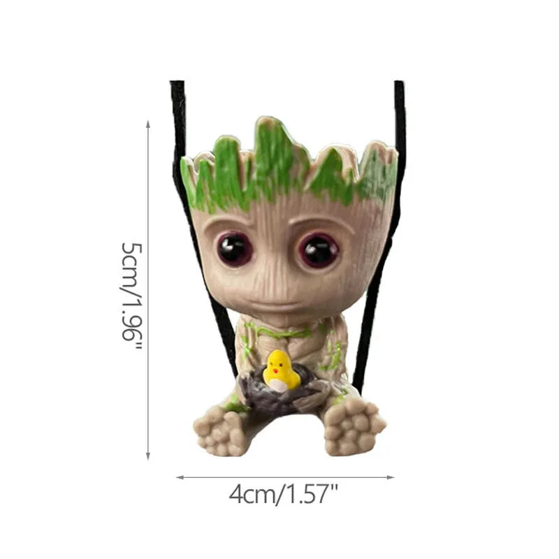 Desktop Decor Mini Anime Figurine Tree Man Miniature Model Cute Groot Doll Toy Home Accessories Ornament Handicraft Gifts - S