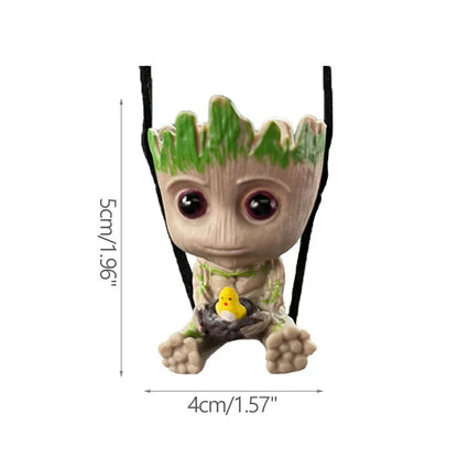 Desktop Decor Mini Anime Figurine Tree Man Miniature Model Cute Groot Doll Toy Home Accessories Ornament Handicraft Gifts - S