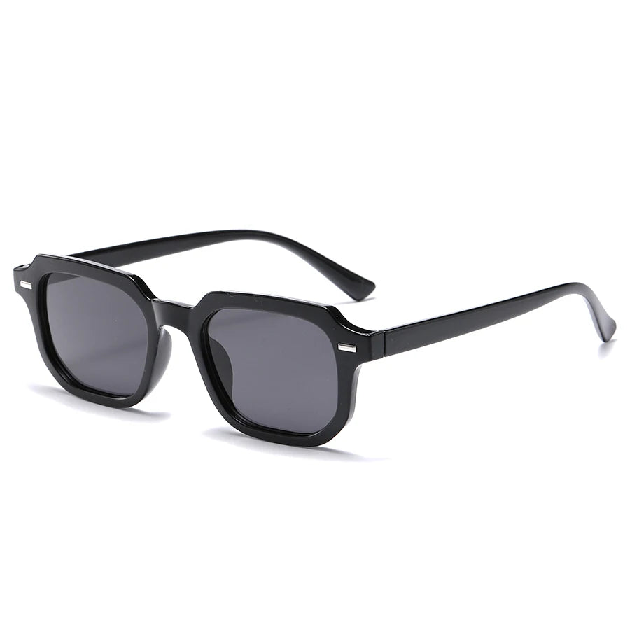 1Pc Men's Fashion Glasses New Trendy Square Frame Retro Rivet Y2K Music Festival Cool Street Style Decoration Suitable for Da