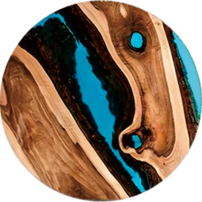 6pcs Vintage Wooden Coasters 2D 4in Tree Pattern with Lake & Desert Designs High-End Home Decor for Coffee Shops & Dining Tab