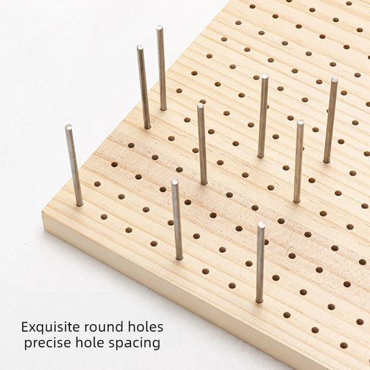 Wooden Crochet Blocking Board with Grid and Pins for Knitting Granny Squares Projects DIY Craft Gift for Beginners Adults