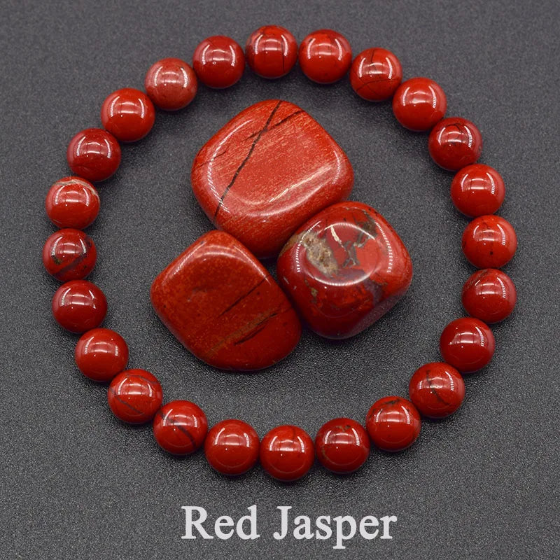 Real 5A Natural Lapis Lazuli Stone Beads Bracelet Homme Elastic Energy Healing Jewelry for Women Gift for Boyfriend - 13 Red 