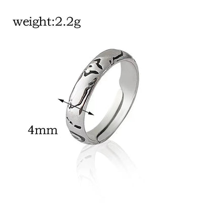 Anime Jujutsu Kaisen Ryomen Sukuna Itadori Yuji Ring Cosplay Metal Opening Adjustable Unisex Rings Jewelry Prop Accessories G
